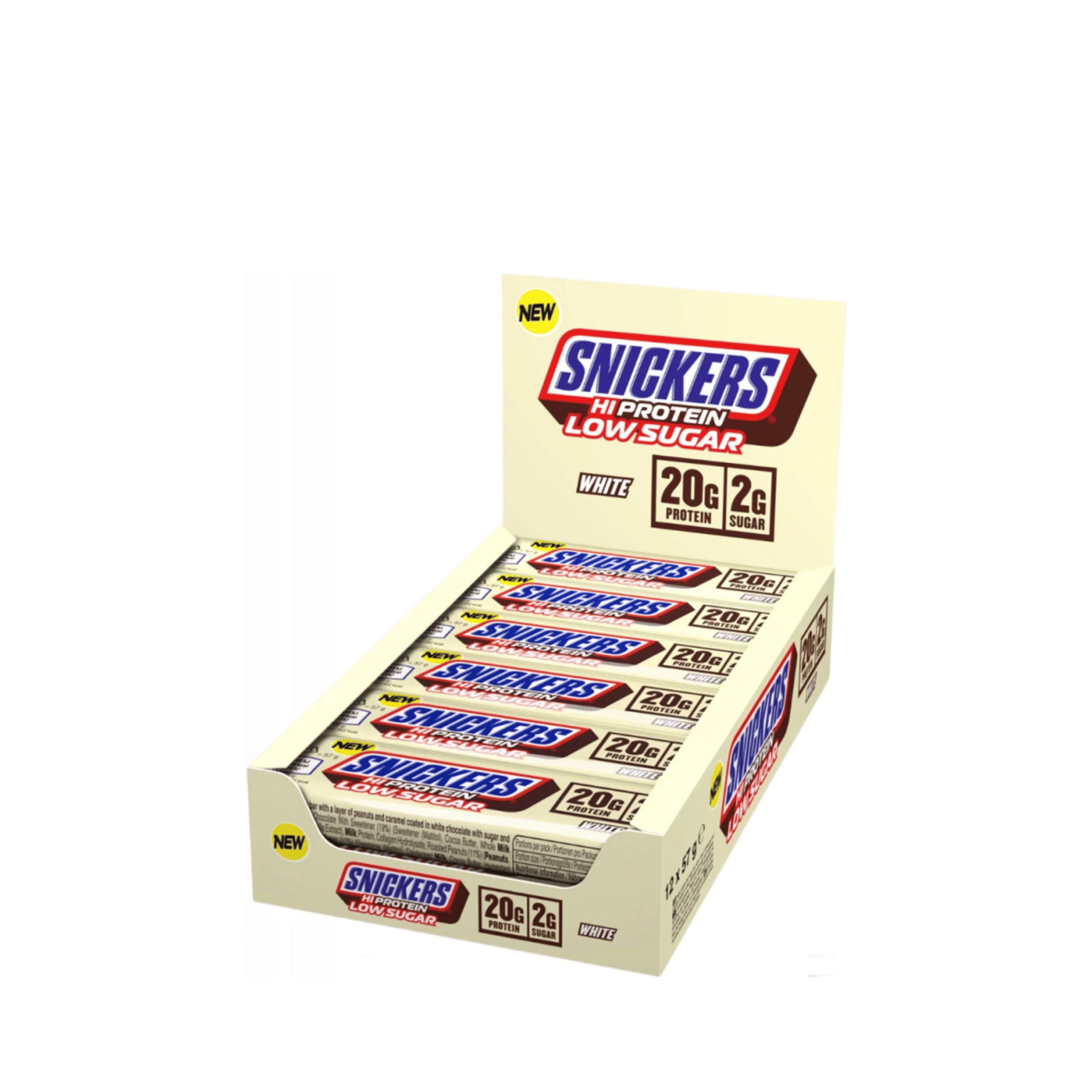 Snickers White Nízký obsah cukru HI Proteinová tyčinka