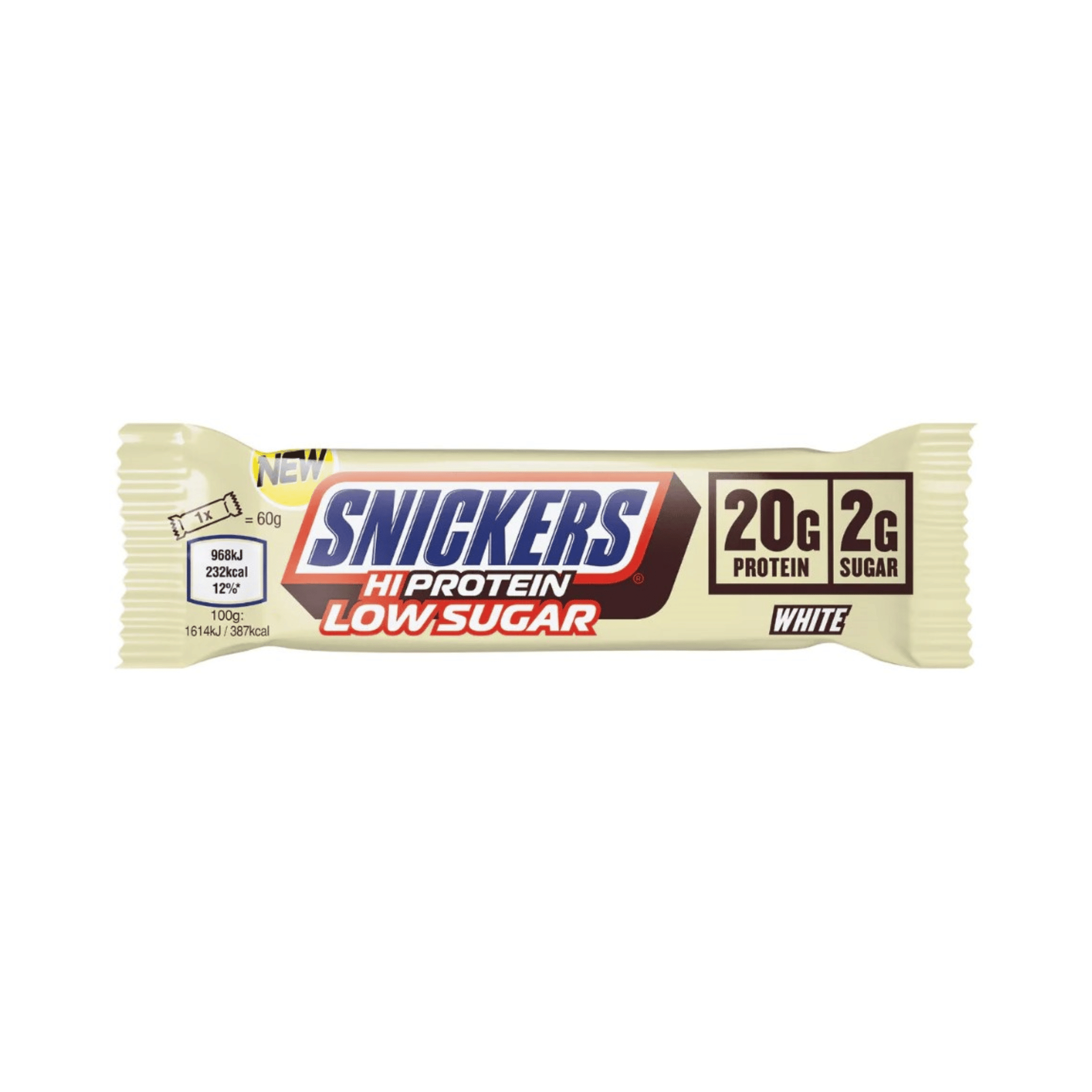 Snickers White Nízký obsah cukru HI Proteinová tyčinka